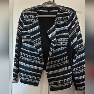 LANE BRYANT blue patterned jacket
